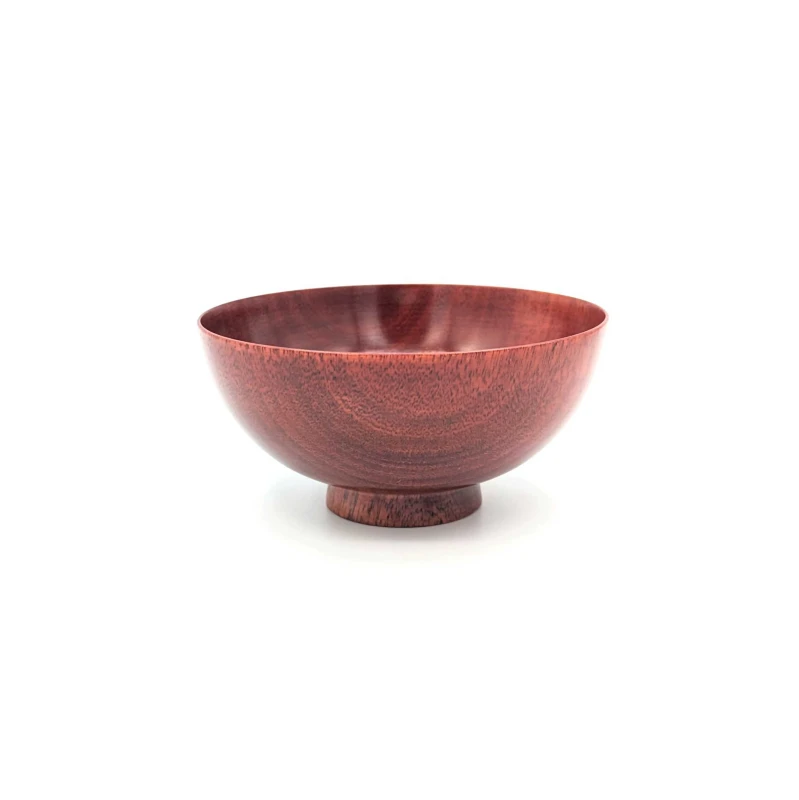 山中塗　桜3.5飯椀　茜