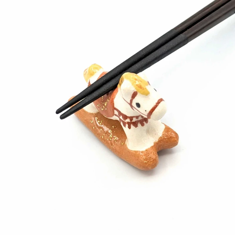 京焼 箸置 木馬 2枚目