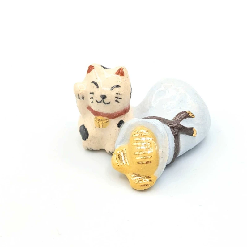 京焼 楽入窯 箸置 まねき猫