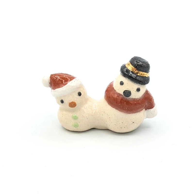 京焼 箸置 雪だるま