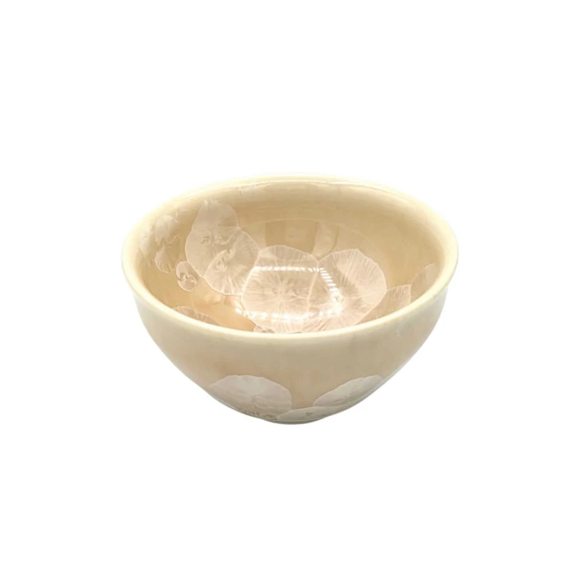 ぐい吞 花結晶(茶)