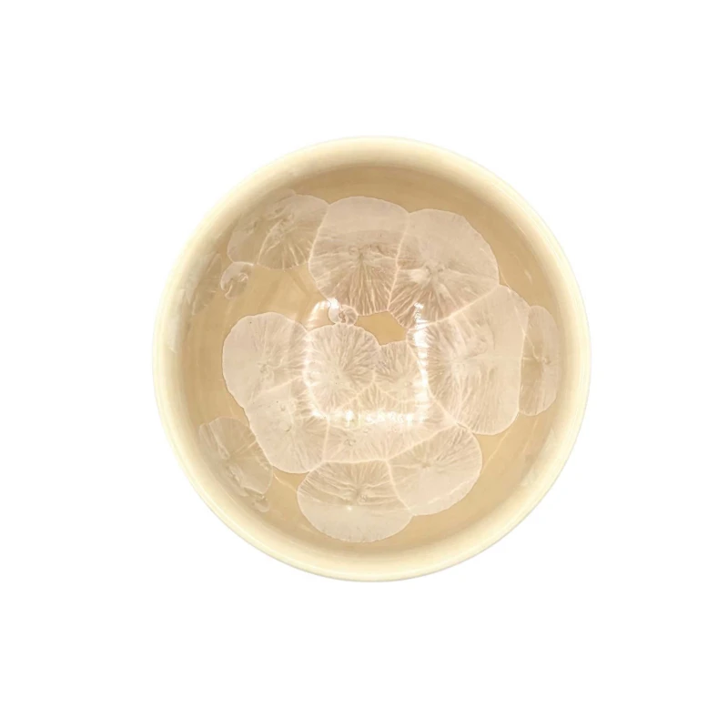 ぐい吞　花結晶(茶) 2枚目