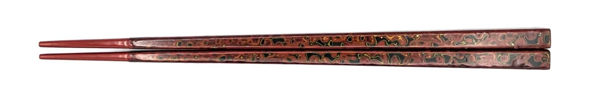 木曽塗箸　総堆朱(中)