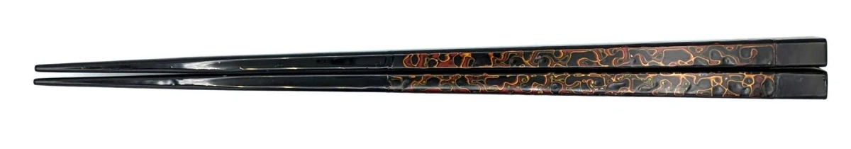 木曽塗箸　堆朱帯(大)