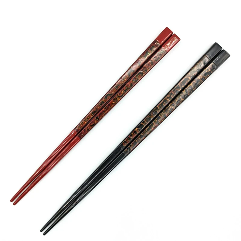 【送料無料】木曽塗箸　堆朱帯　夫婦箸セット【桐箱入】 3枚目