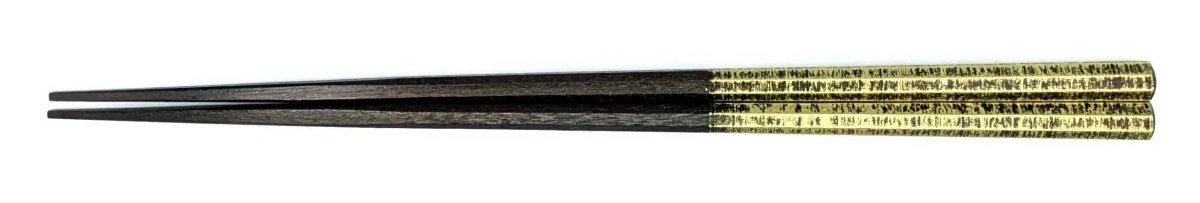 越前漆器　食洗対応　八角先角　黒スリ青金絣