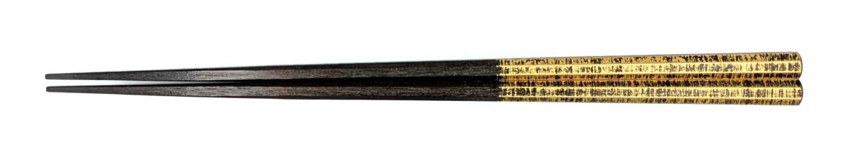 越前漆器　食洗対応　八角先角　黒スリ金絣