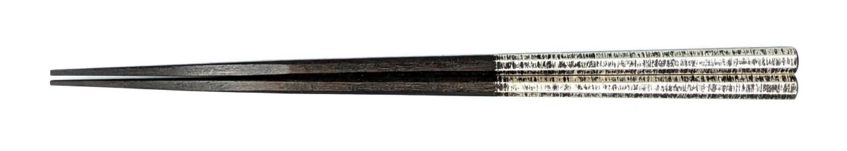 越前漆器　食洗対応　八角先角　黒スリ銀絣