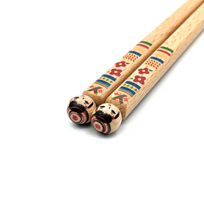 こけし箸　紅花 2枚目