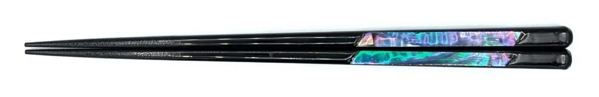 食洗機対応　若狭塗箸　螺鈿　光明　黒(大)