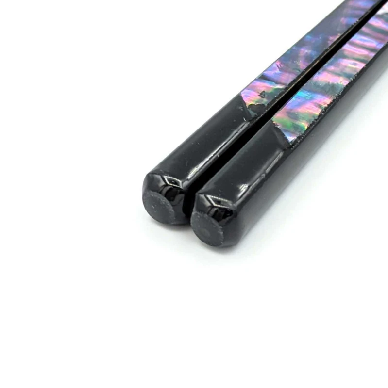 食洗機対応　若狭塗箸　螺鈿　光明　黒(大) 2枚目