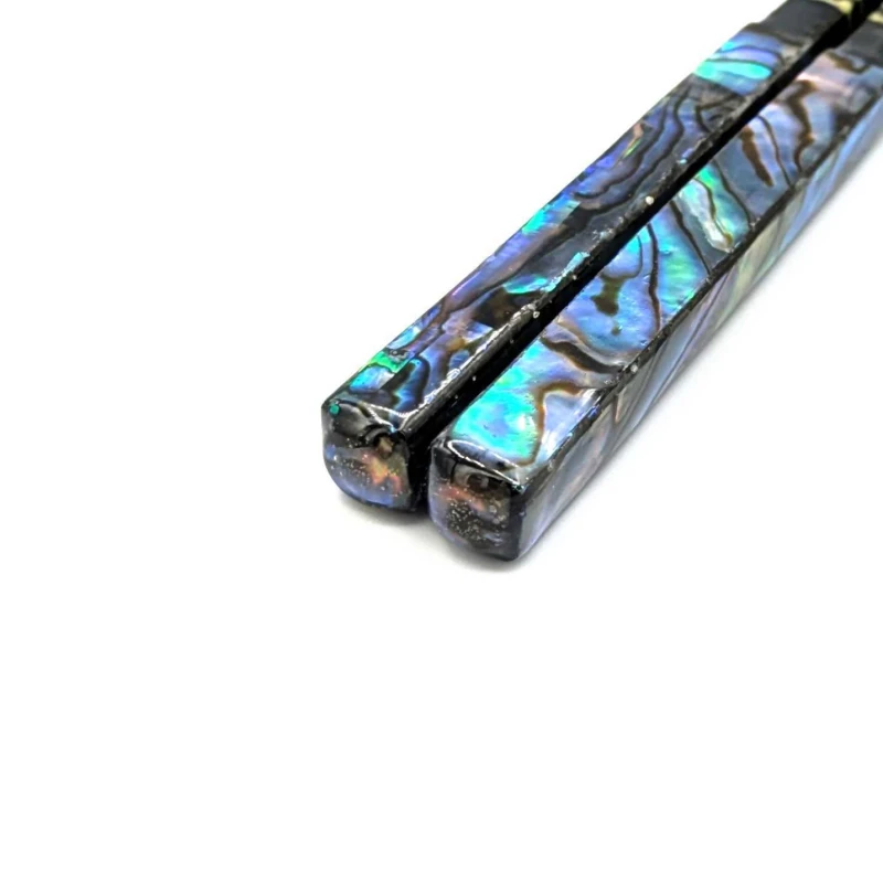 食洗機対応　若狭塗箸　螺鈿　宝山　黒(大) 2枚目