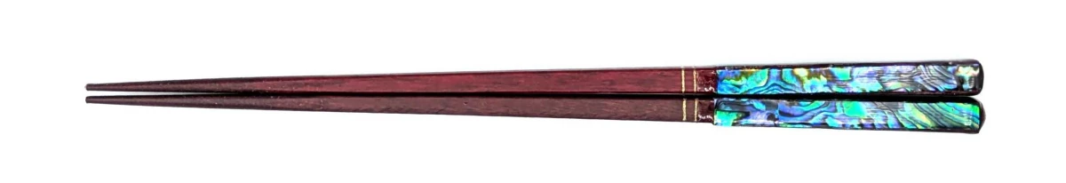 食洗機対応　若狭塗箸　螺鈿　宝山　朱(中)