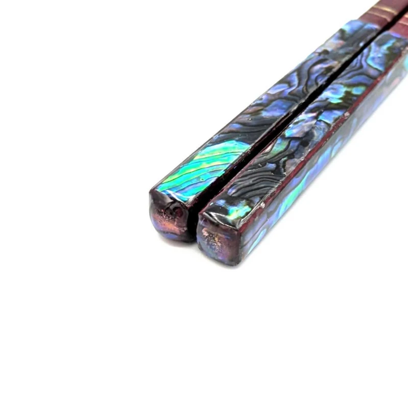 食洗機対応　若狭塗箸　螺鈿　宝山　朱(中) 2枚目