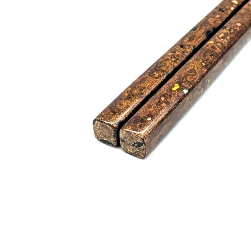 津軽塗箸　梨地ゴールド(大) 2枚目