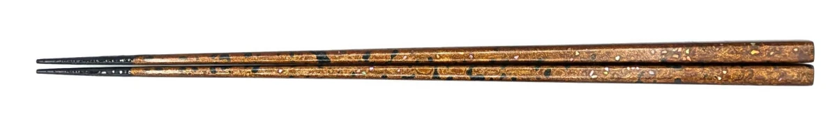 津軽塗箸　梨地ゴールド(大)