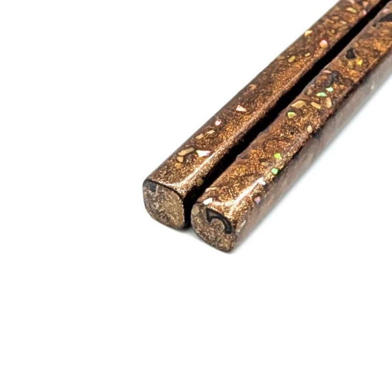 津軽塗箸　梨地ゴールド(中) 2枚目