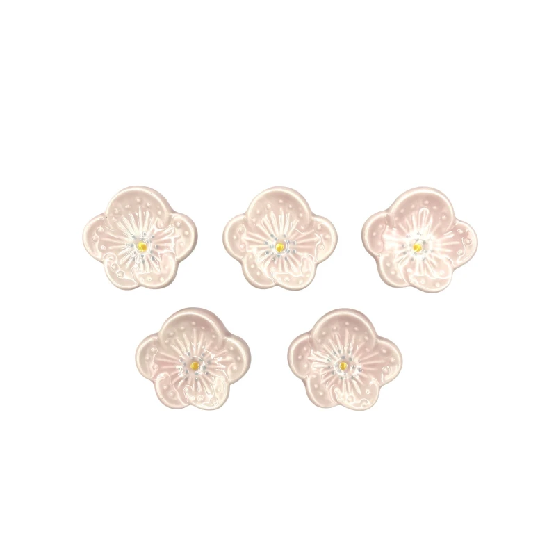 京焼　箸置　梅の花　5個セット 1枚目