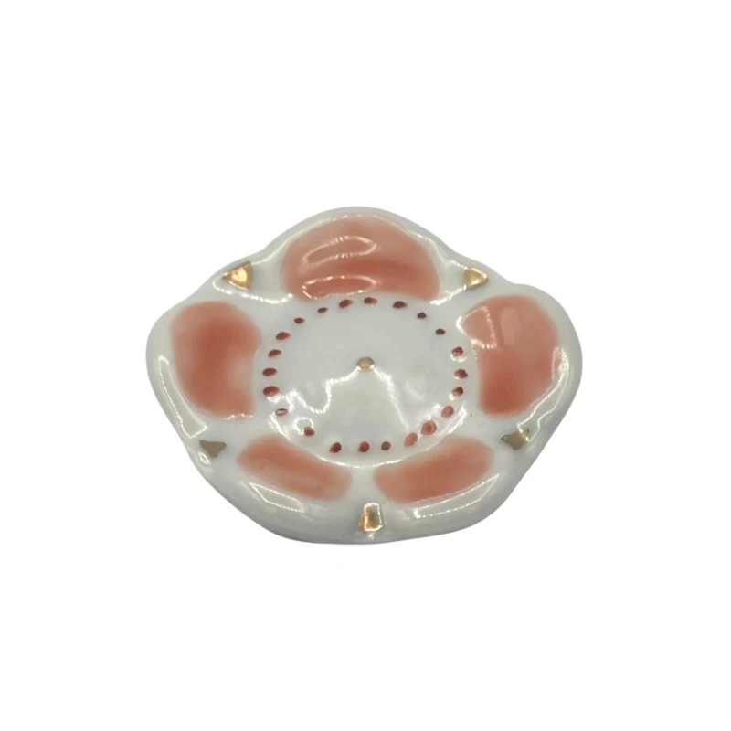 京焼　箸置　五色梅（ピンク）