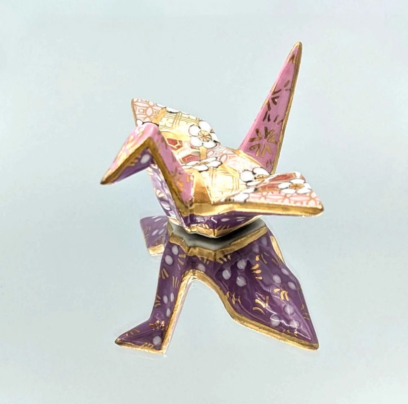 折り鶴箸置（ピンク） 2枚目