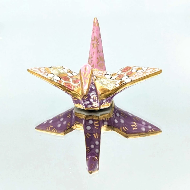 折り鶴箸置（ピンク） 3枚目