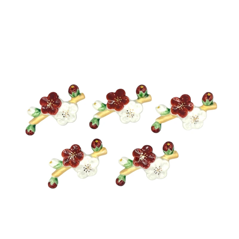 京焼　箸置　梅が枝　5個セット