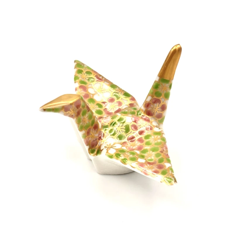 京焼 箸置 千代鶴 緑