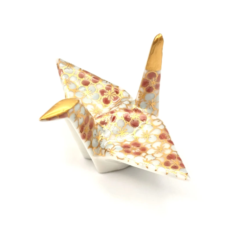 京焼　箸置　千代鶴　水色