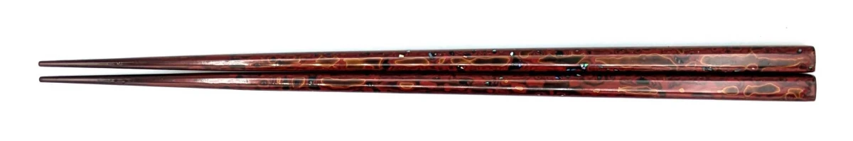 木曽塗 堆朱箸　赤