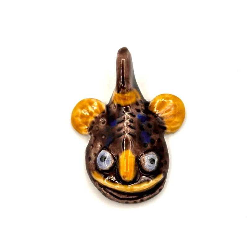 九谷焼　ミニ箸置　　アンコウ