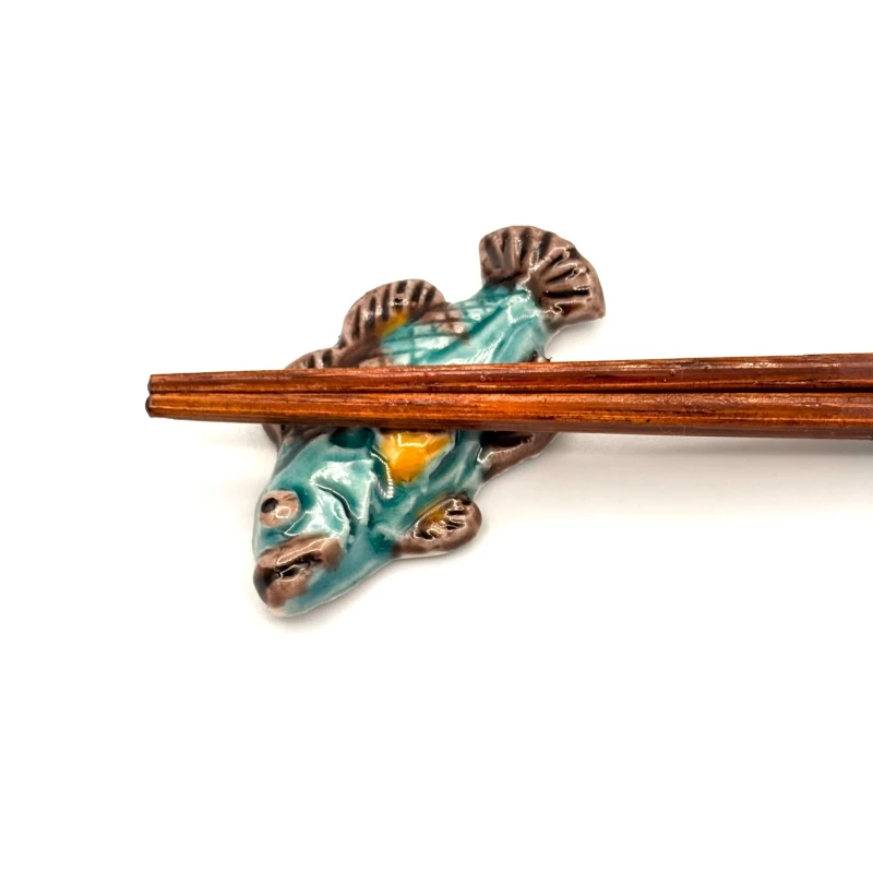 九谷焼　ミニ箸置　　ハチメ 2枚目