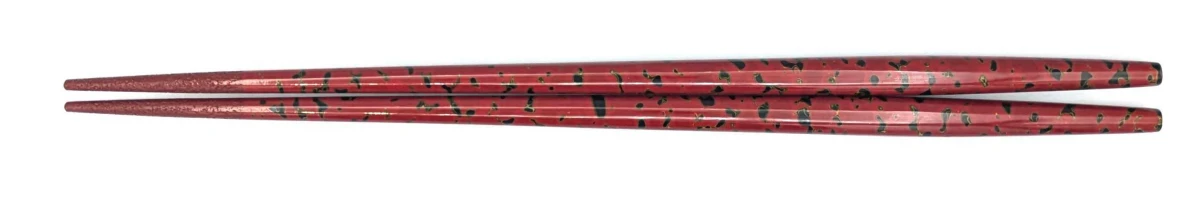 津軽塗利休箸　先乾漆　唐塗　赤（大）