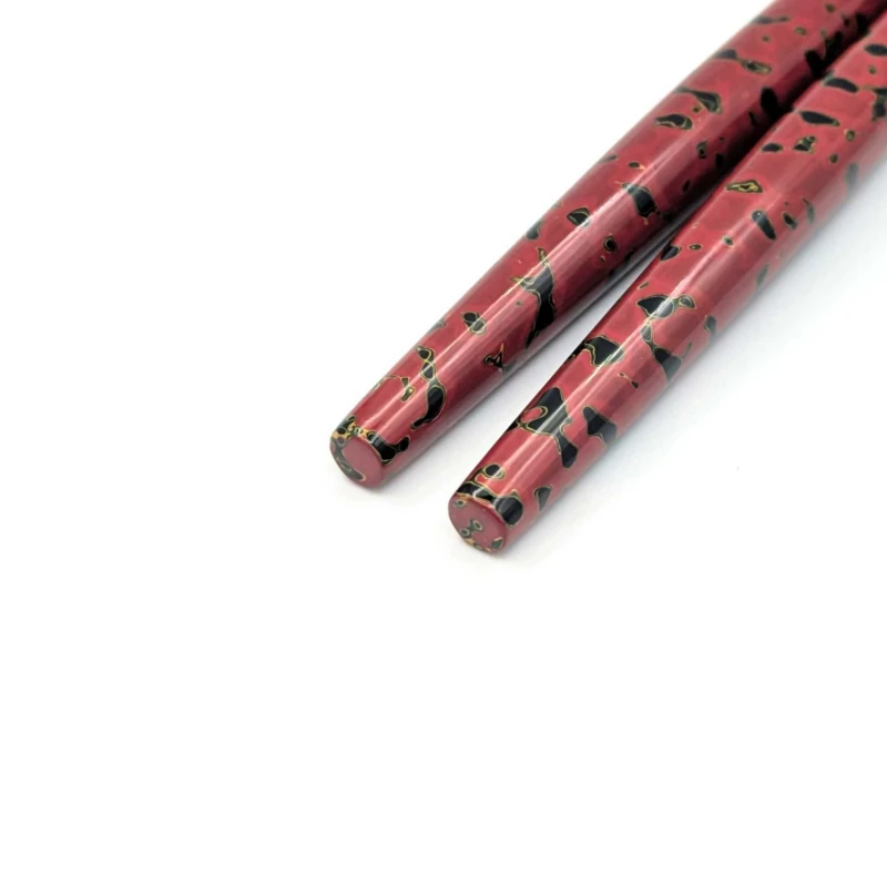 津軽塗利休箸　先乾漆　唐塗　赤（大） 2枚目