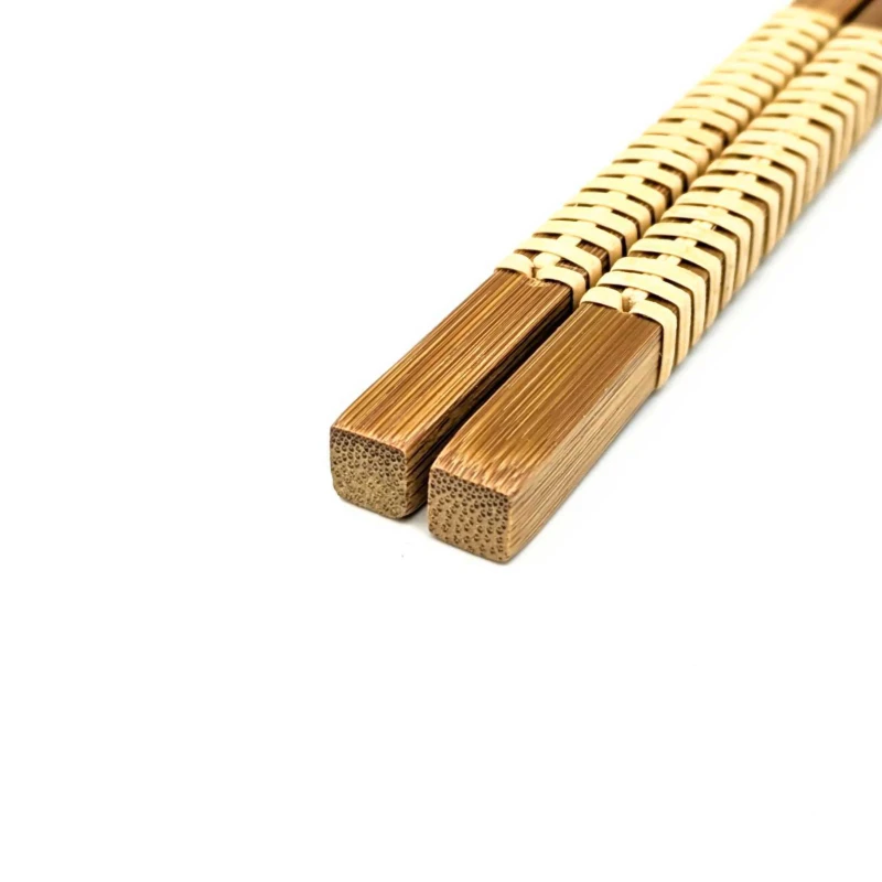 薩摩竹　煤竹藤巻角取り箸 2枚目