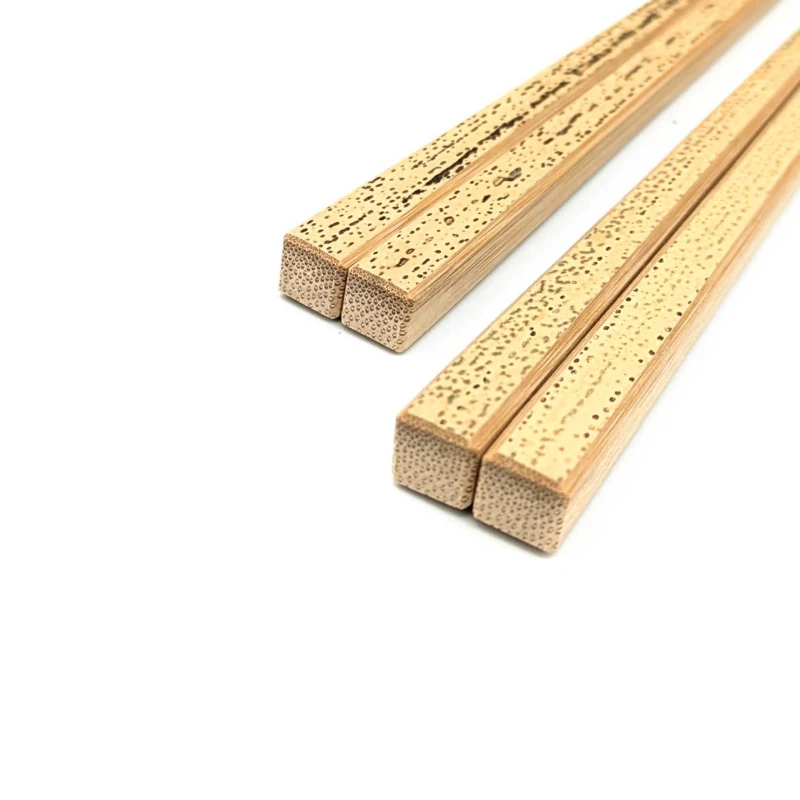 【送料無料】京・嵯峨四角箸 胡麻竹 夫婦箸セット【桐箱入】 2枚目