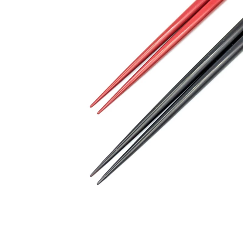 【送料無料】山中塗　五角塗箸持ち手貝二段貼り　夫婦箸セット【桐箱入】 1枚目