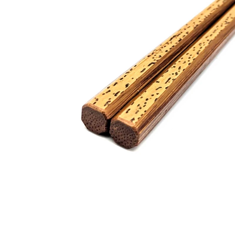 京銘竹　胡麻竹箸　八角摺り漆(大) 2枚目