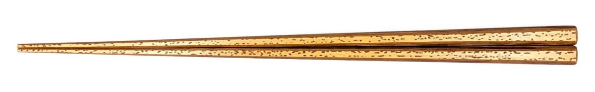 京銘竹　胡麻竹箸　八角摺り漆(大)