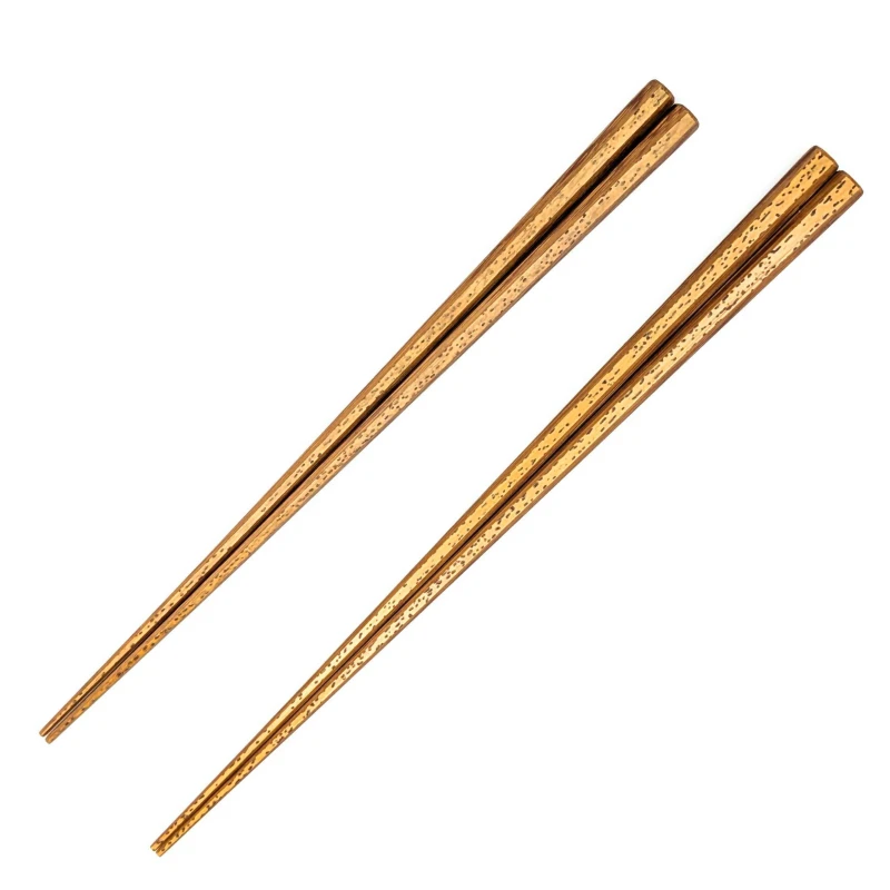 【送料無料】京銘竹　胡麻竹箸　八角摺り漆　夫婦箸セット【桐箱入】 3枚目