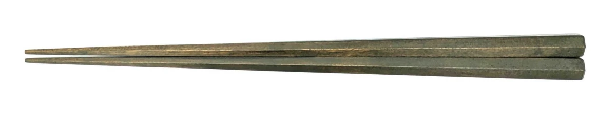 六角　オリーブウッド　オリーブ色漆スリ(大)