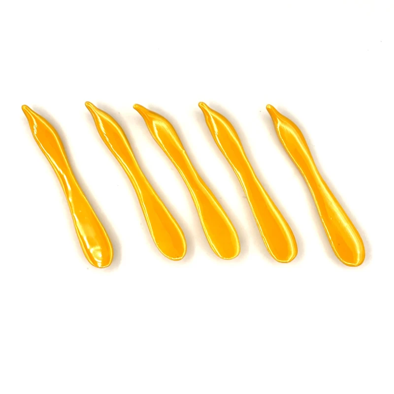 京焼　箸置　黄交趾長瓢　5個セット 1枚目