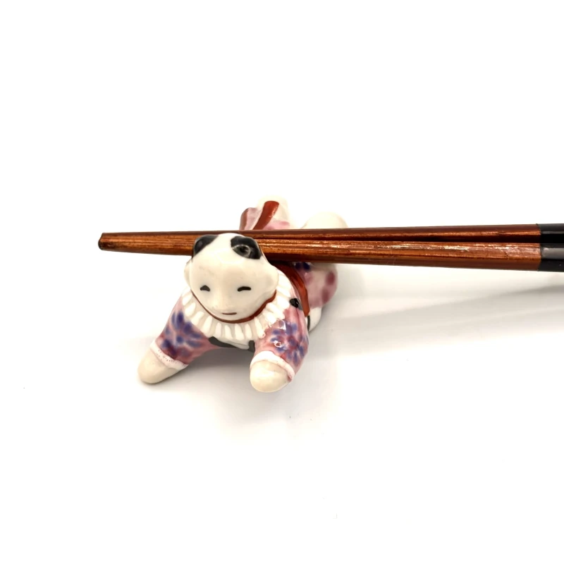 京焼　箸置　五色唐子　ピンク 2枚目