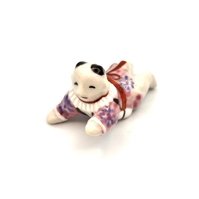 京焼　箸置　五色唐子　ピンク