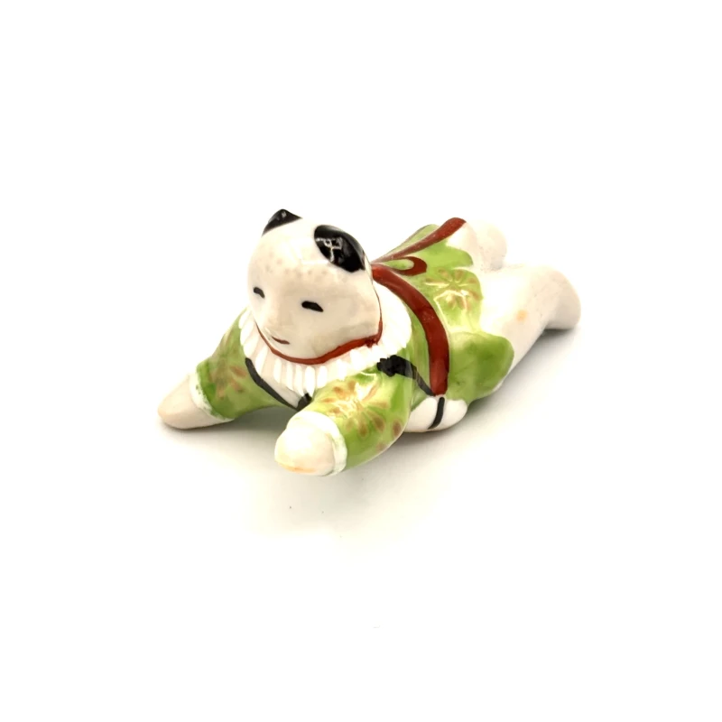 京焼　箸置　五色唐子　緑