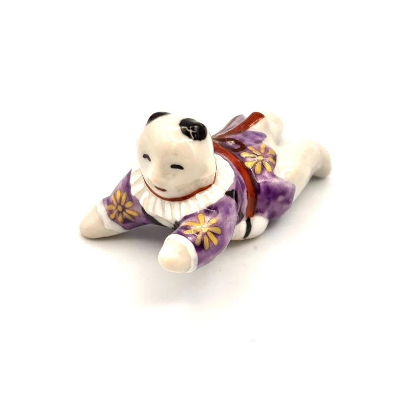 京焼　箸置　五色唐子　紫