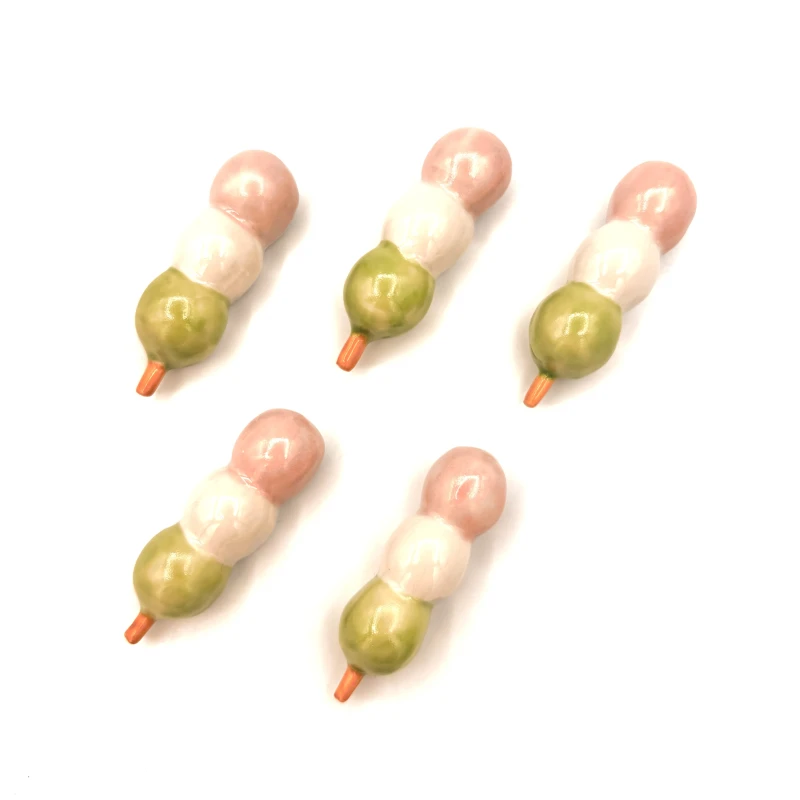 京焼　箸置　花見だんご　5個セット 1枚目