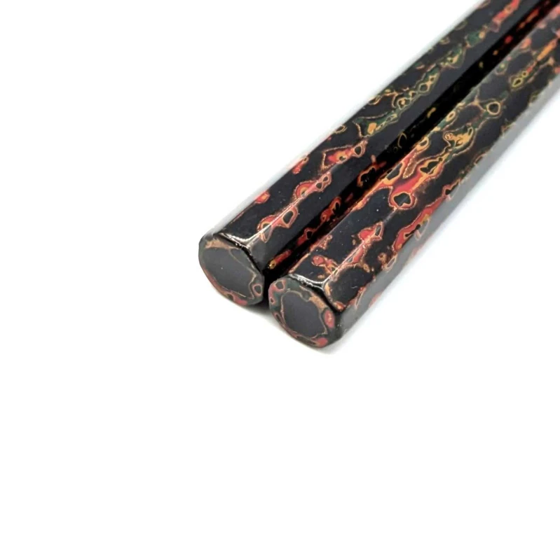 津軽塗箸 八角唐塗 呂(大) 2枚目