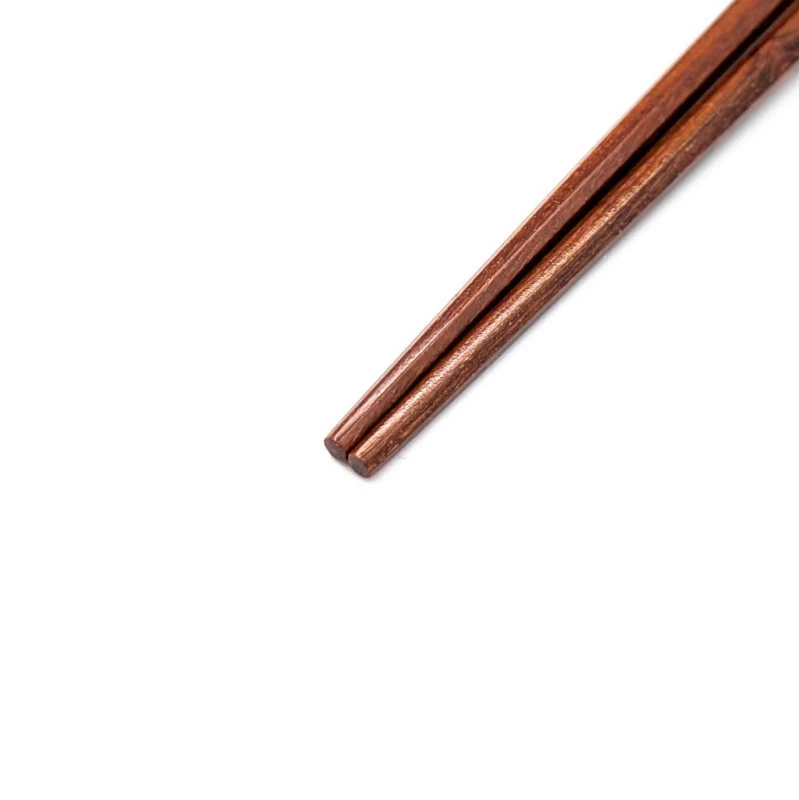 寄せ木入り八角箸　紫檀(中) 1枚目