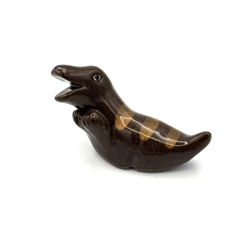 恐竜　箸置　ティラノサウルス　茶