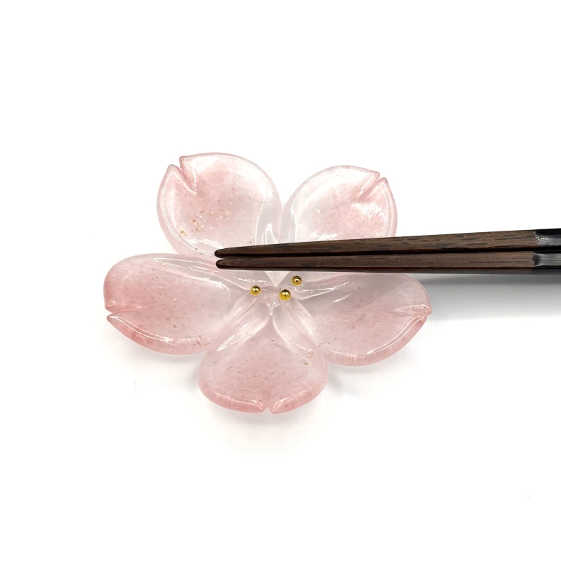 ガラス箸置　桜 2枚目